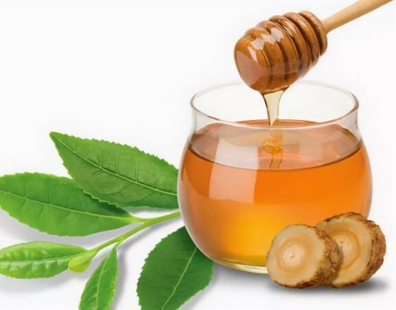 Ginseng mit Honig