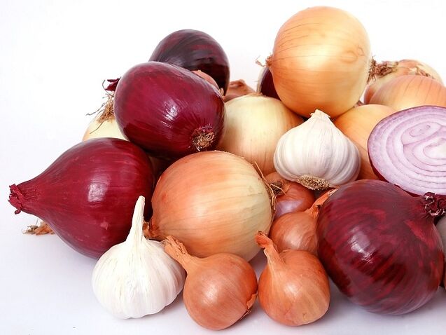 Knoblauch und Zwiebel für Macht